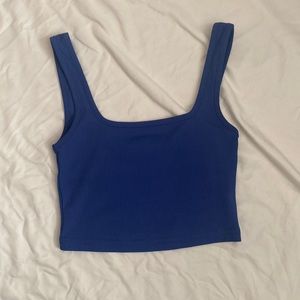 Blue crop top